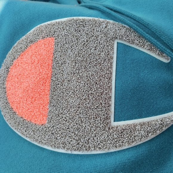 🆕Champion | Reverse Weave Hoodie Carefree Teal Size Medium Adult - Picture 10 of 11